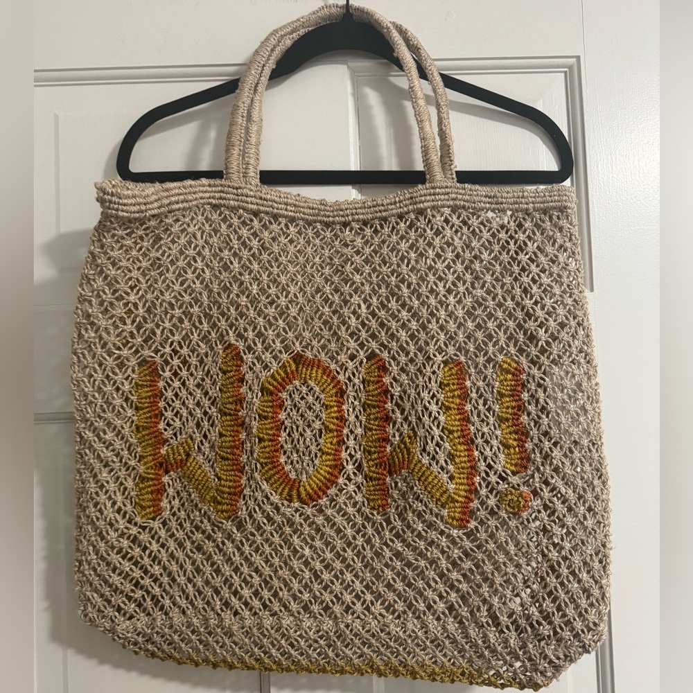 NWOT THE Jacksons “WOW!” Jute Tote Bag